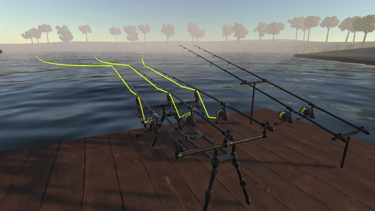 Rod pod at dawn