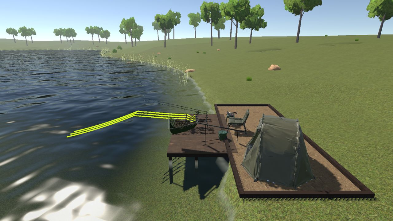 Lake 2 with tent and rod pod