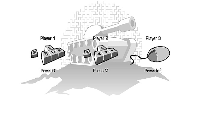 Tank trouble controls for players