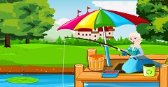 Elsa Learn Fishing gameplay screenshot
